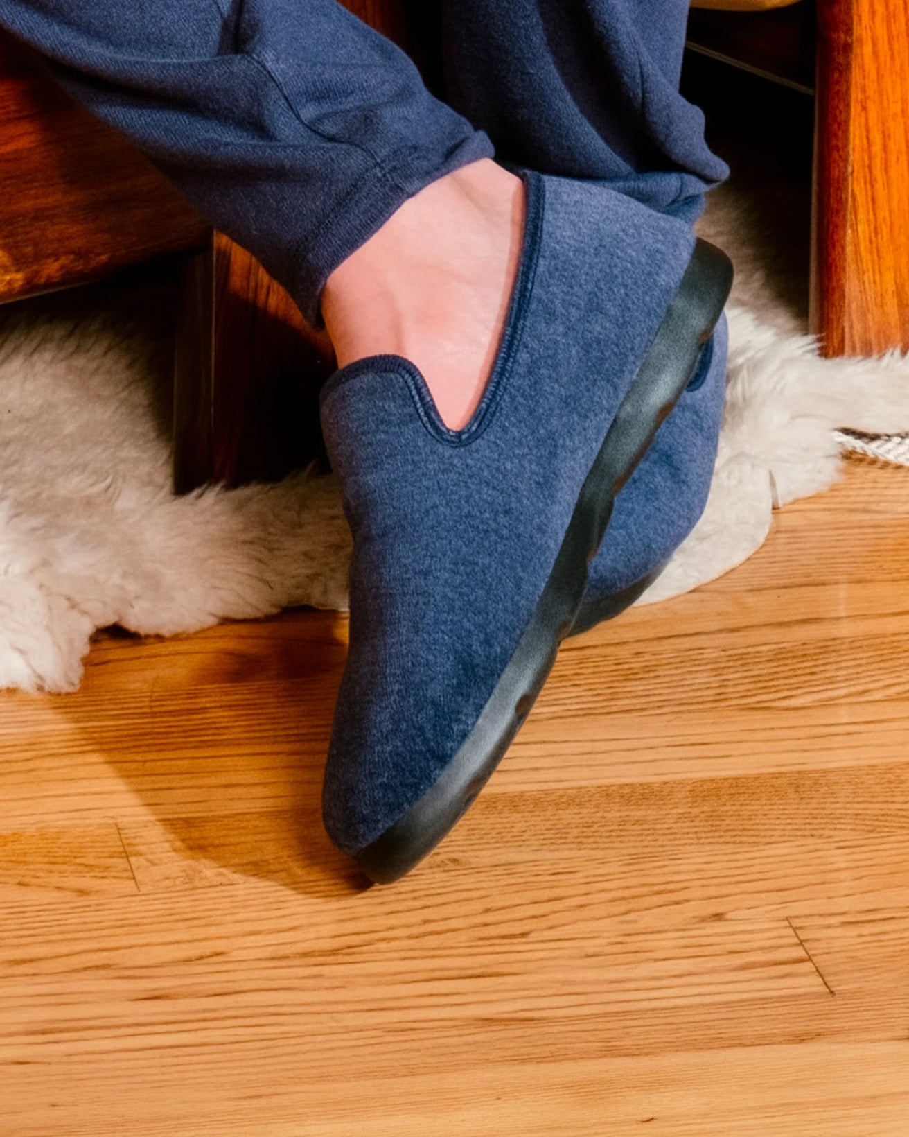 Zapatillas de casa Hombre Cerradas Azul marino moteado