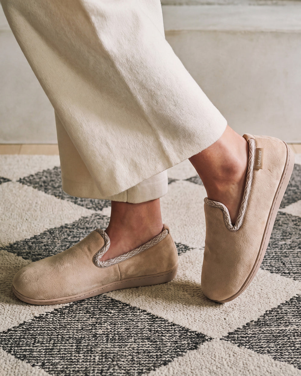 Zapatillas de casa Cerradas Mujer Beige forradas - Isotoner