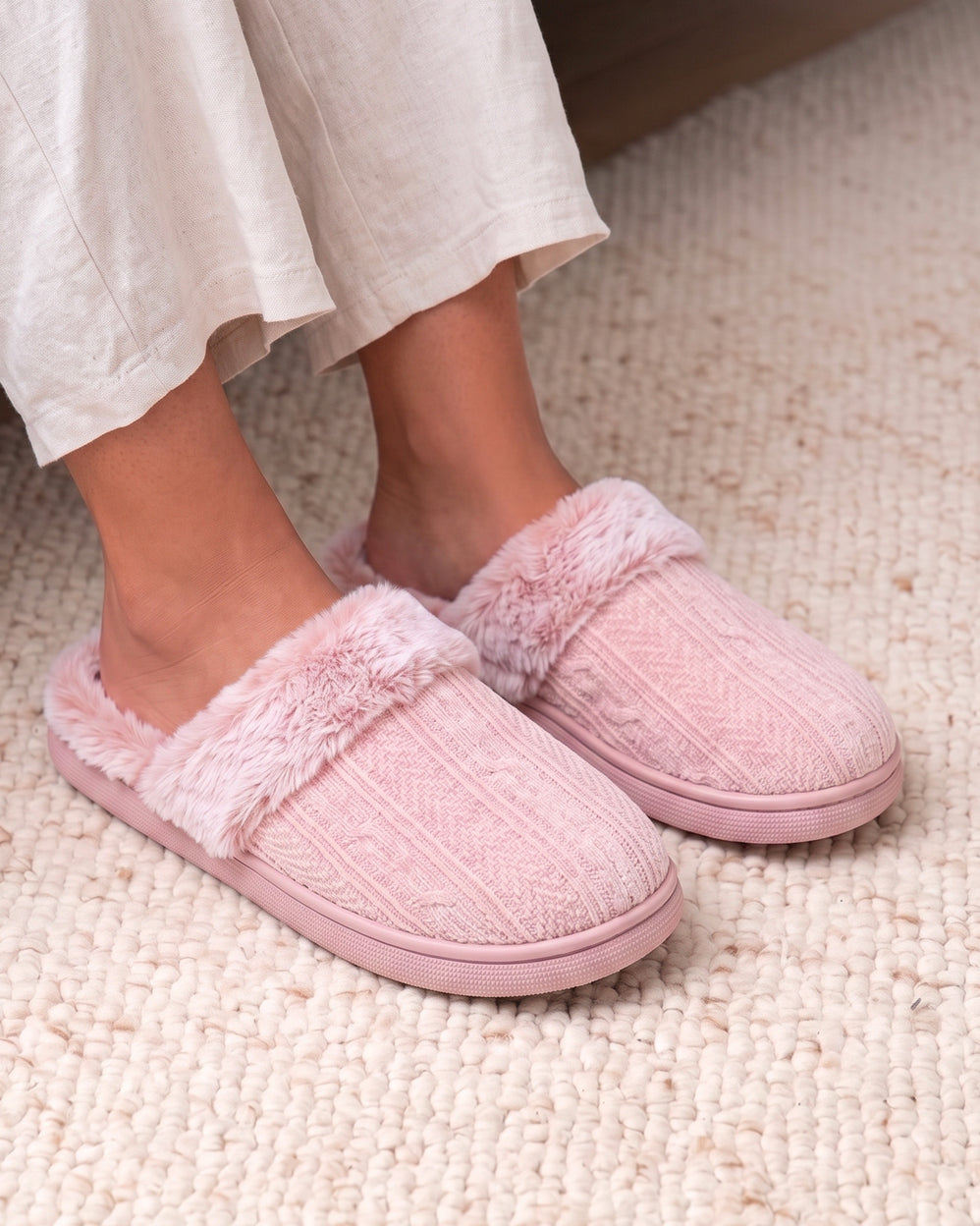 Zapatillas de casa Chinelas BLOUP Mujer malla Blush - Isotoner