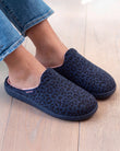 Zapatillas de casa Chinelas Mujer Leopardo Marino