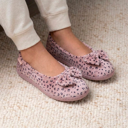 Zapatillas de casa Bailarinas ergonómicas Mujer Leopardo blush - Isotoner