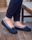 Zapatillas de casa bailarinas Mujer Marino