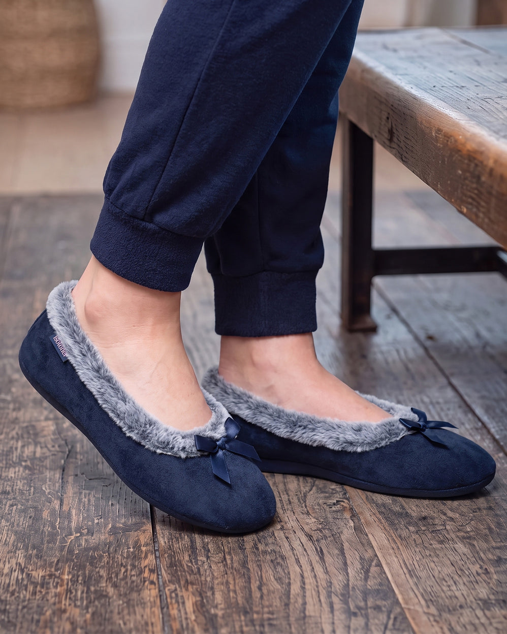Zapatillas de casa bailarinas Mujer Marino - Isotoner