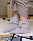 Zapatillas de casa botines Punto Beige claro