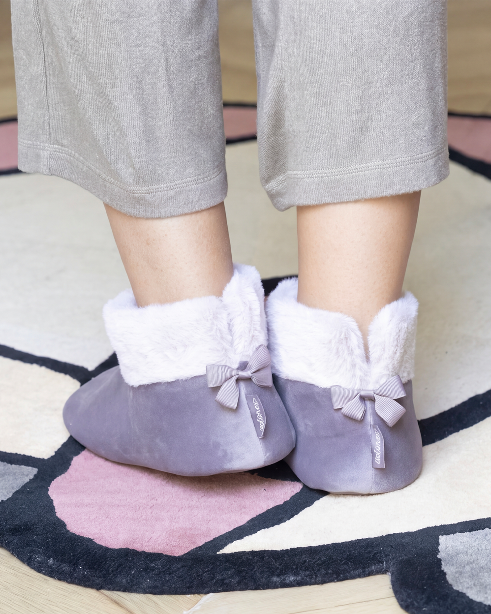Zapatillas de casa Botines Mujer microvellón Topo - Isotoner