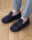 Zapatillas de casa Cerradas Hombre Tartán Marino