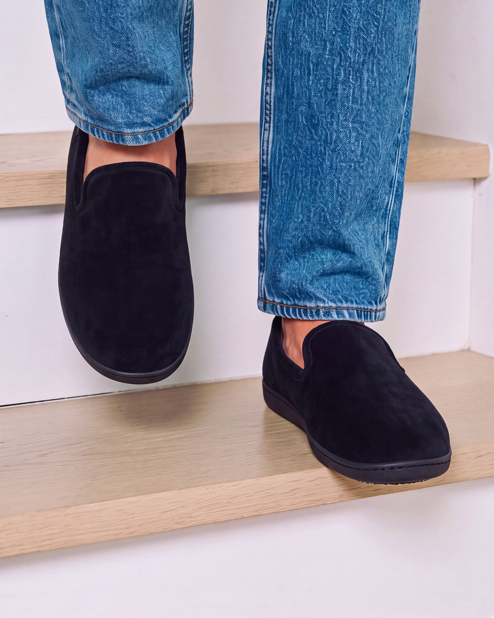 Zapatillas de casa Cerradas Hombre Negro/Gris - Isotoner