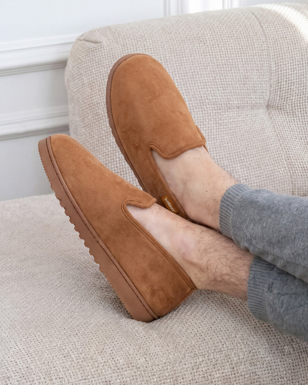 Zapatillas de casa cerradas Hombre Camel - Isotoner