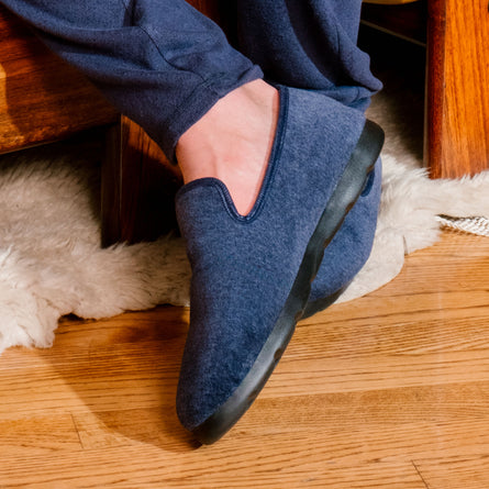 Zapatillas de casa Hombre Cerradas Azul marino moteado - Isotoner