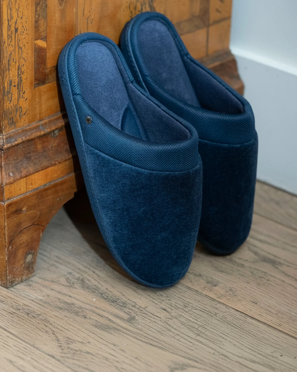 Hombre Chinelas Zapatillas de casa Azul marino moteado - Isotoner