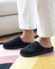Zapatillas de casa Chinelas Mujer Negro Rayas rosas