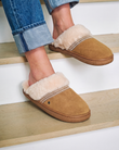 Zapatillas de casa Chinelas Mujer BLOUP Camel ribete