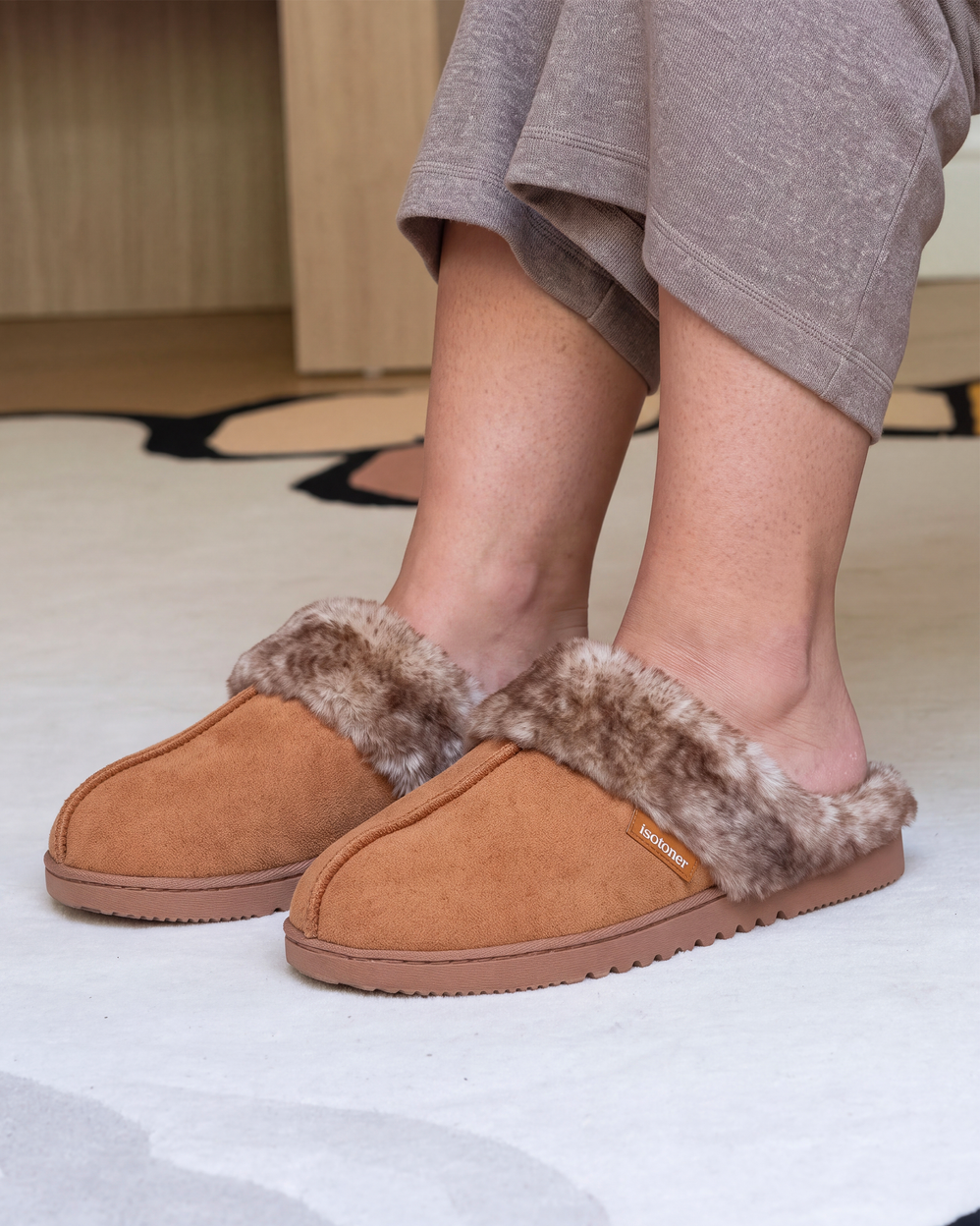 Zapatillas de casa chinelas Mujer Camel - Isotoner