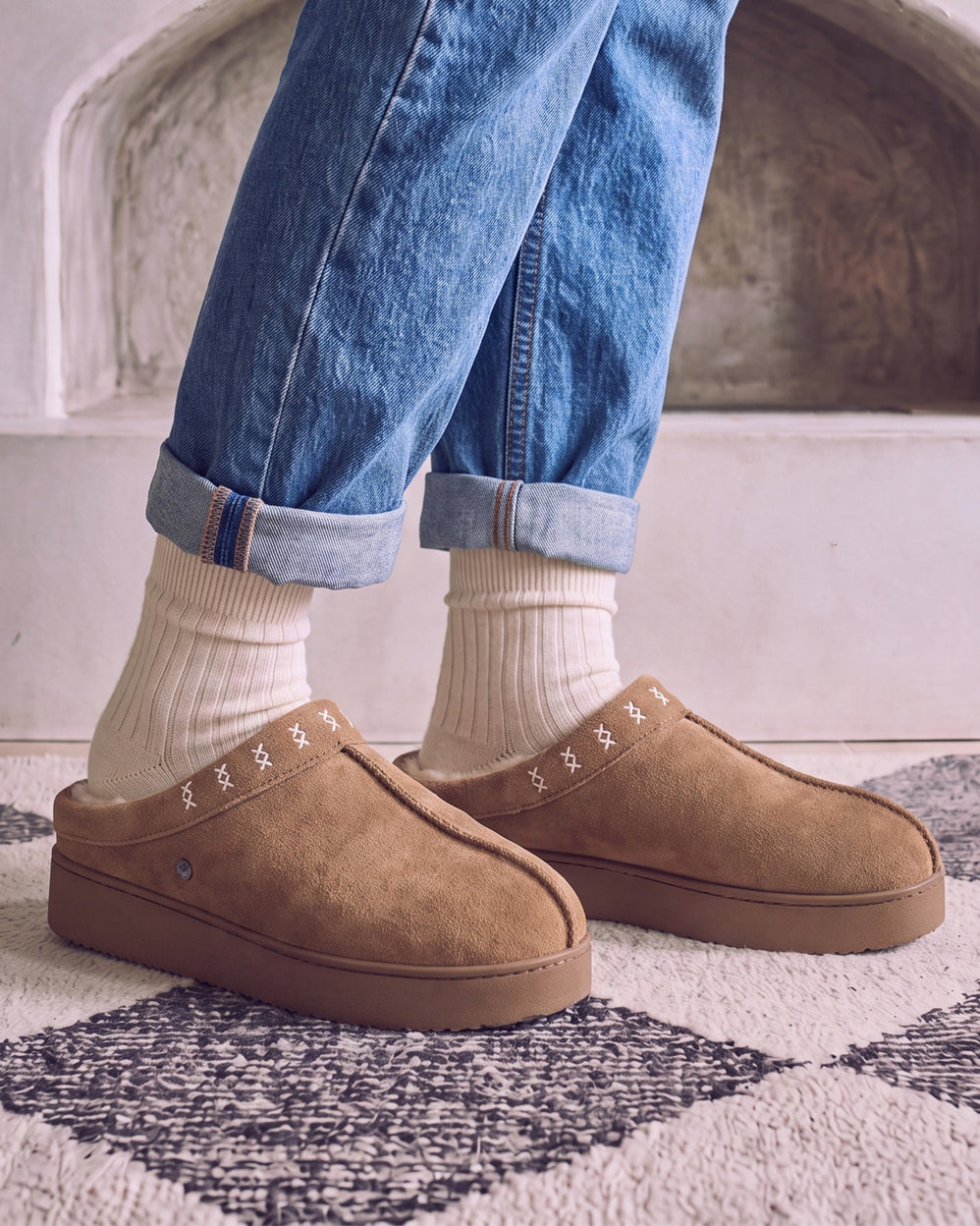 Zapatillas de casa Chinelas Mujer Camel - Isotoner