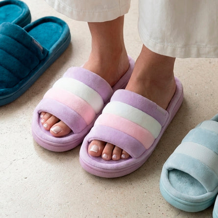 Zapatillas de casa sandalias BLOUP Mujer Multicolor Violeta - Isotoner