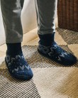 Zapatillas de casa escandinavas Hombre Jacquard Marino