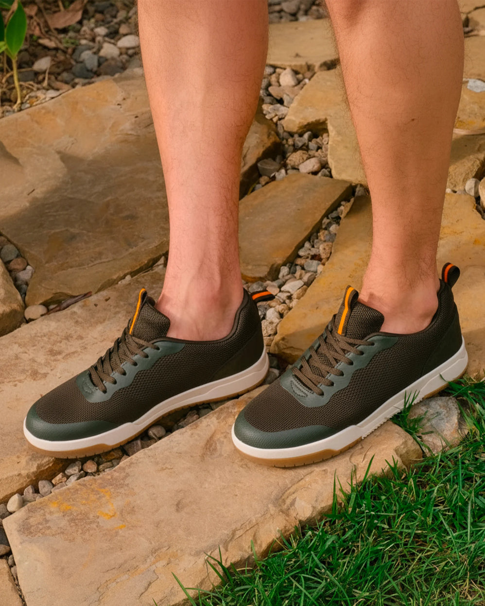 Tenis Hombre cordones Caqui - Isotoner