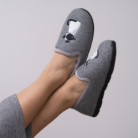 Zapatillas de casa cerradas Mujer Gris - Isotoner