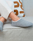 Zapatillas de casa botines Mujer Gris jaspeado