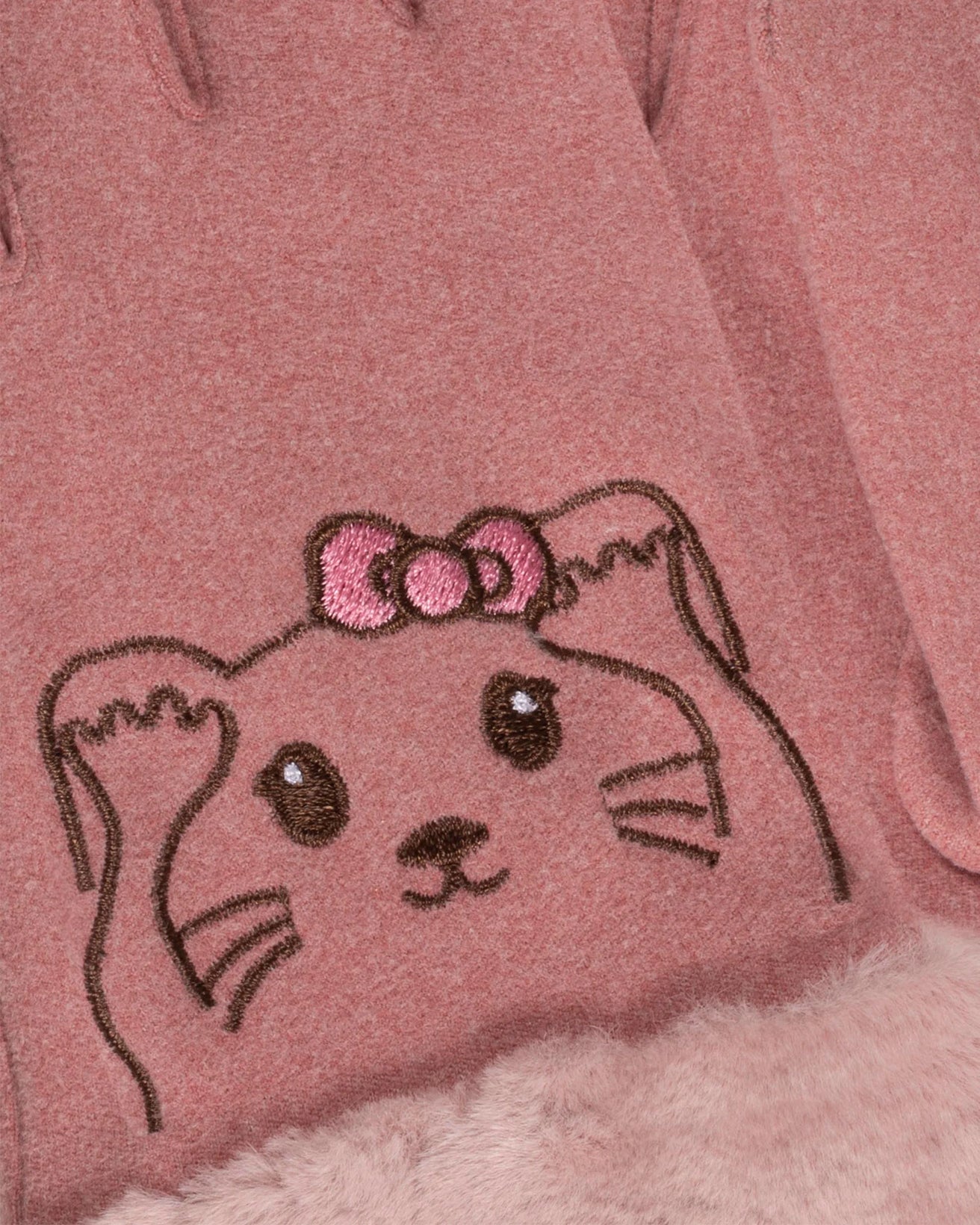 Guantes Niña 6/8 años Rosa Gato