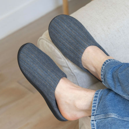 Zapatillas de casa chinelas Hombre Espigas azules - Isotoner