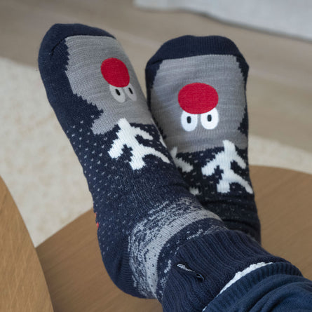 Calcetines forrados Hombre Navideños Azul Marino - Isotoner