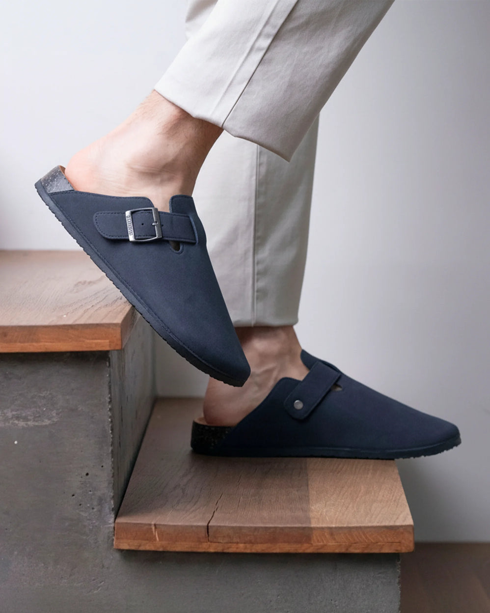 Zuecos mules Hombre Azul marino - Isotoner