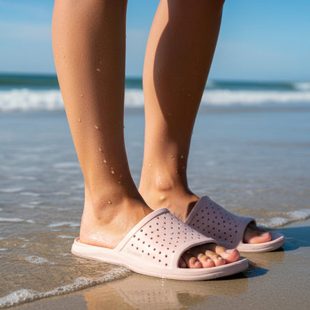 Mules chancletas Mujer caladas Nude - Isotoner