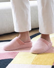 Mujer Zapatillas de casa tacón Blush banda de terciopelo