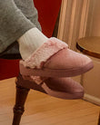 Zapatillas de casa chinelas con tacón Mujer Blush