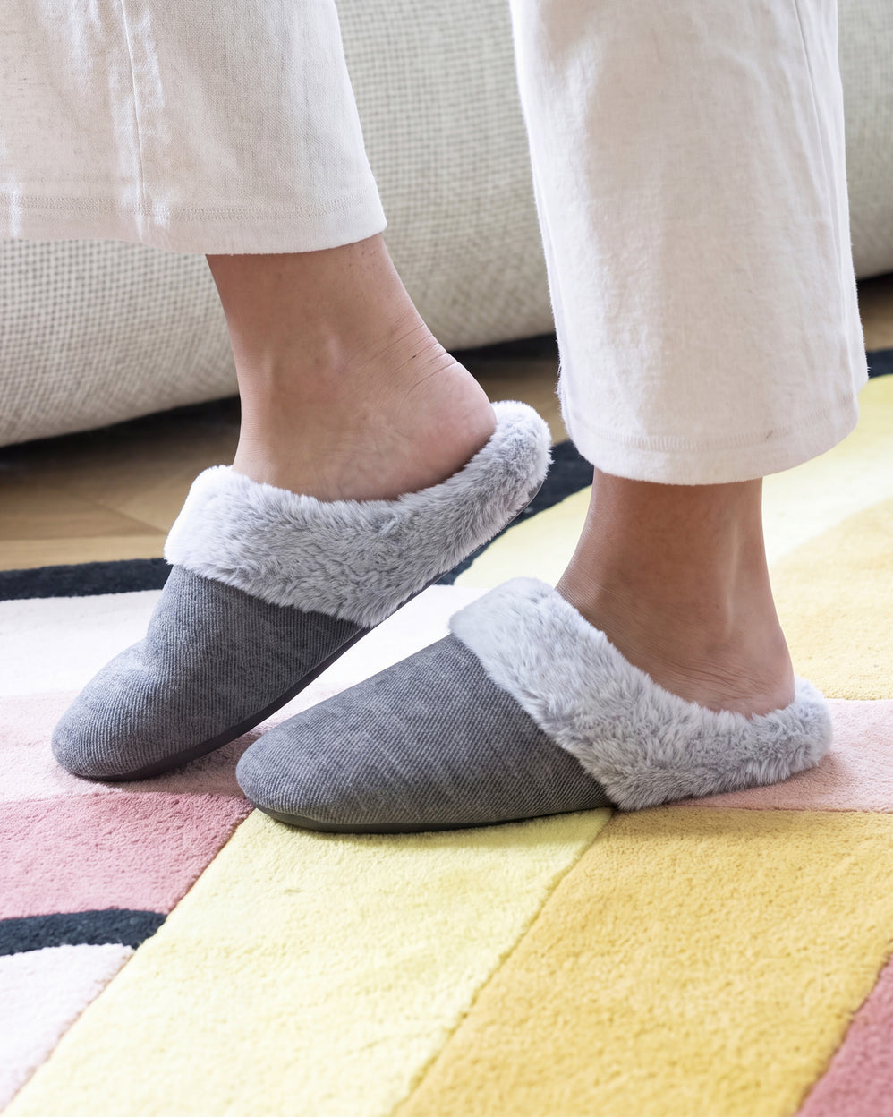 Zapatillas de casa Chinelass Mujer purpurina Gris oscuro - Isotoner