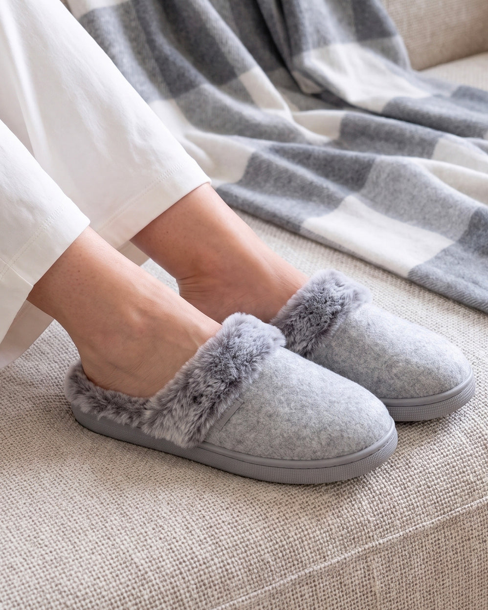 Zapatillas de casa Chinelas BLOUP Mujer Gris jaspeado - Isotoner