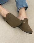 Zuecos mules Hombre Oliva