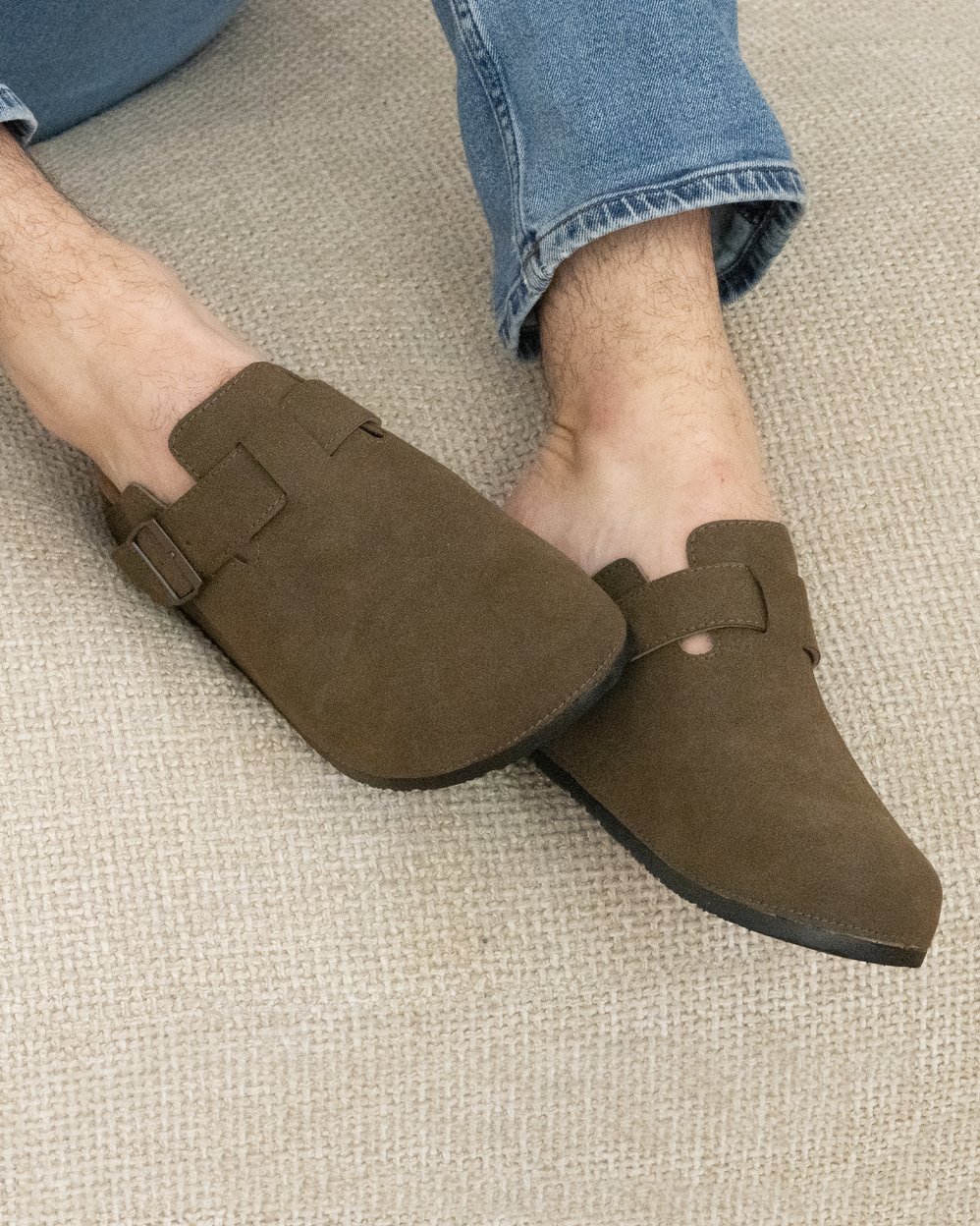 Zuecos mules Hombre Oliva - Isotoner