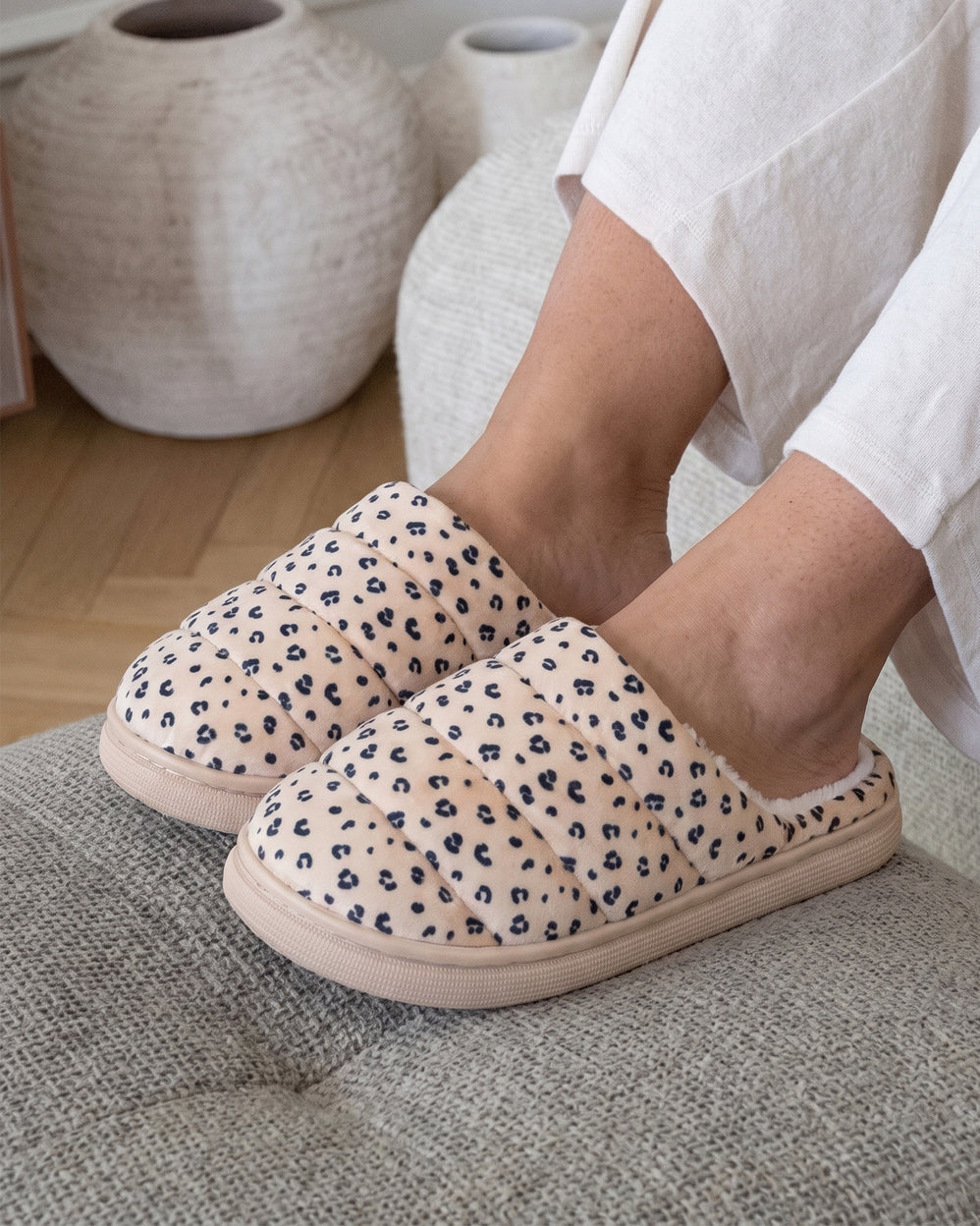 Zapatillas de casa Chinelas BLOUP Mujer Leopardo claro - Isotoner