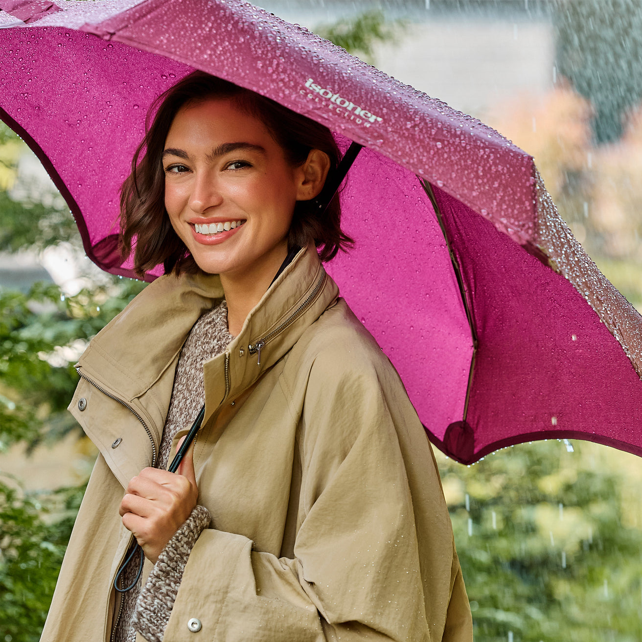 Paraguas ALPHA X-TRA RESISTENTE 23cm Ciruela