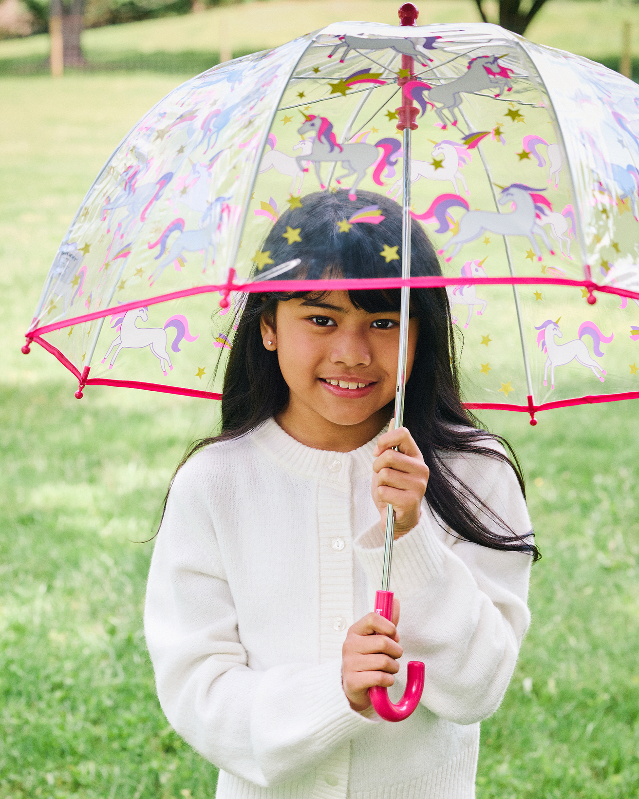 Paraguas Niños transparente PVC/Unicornio estrella