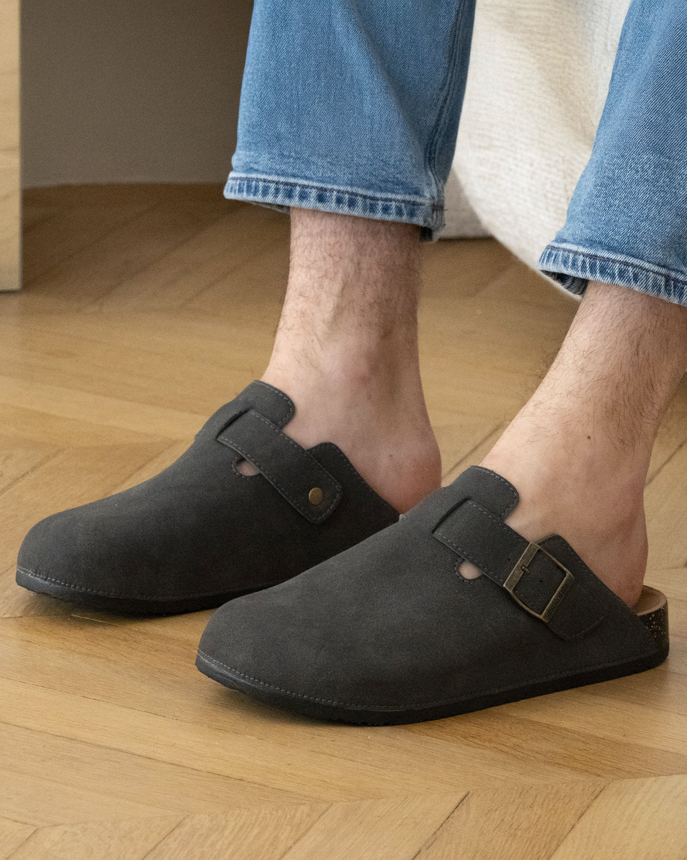 Zuecos mules Hombre Gris - Isotoner