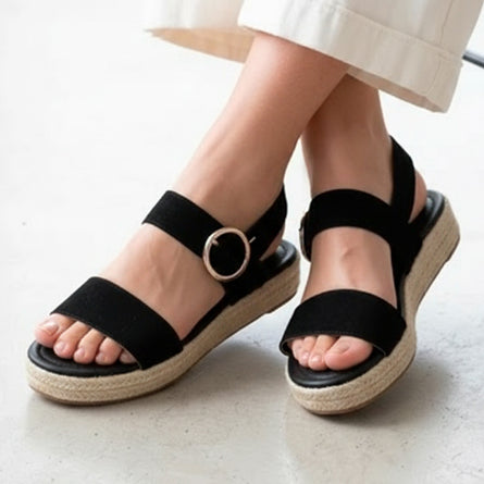 Sandalias Mujer Trenzadas Negro - Isotoner