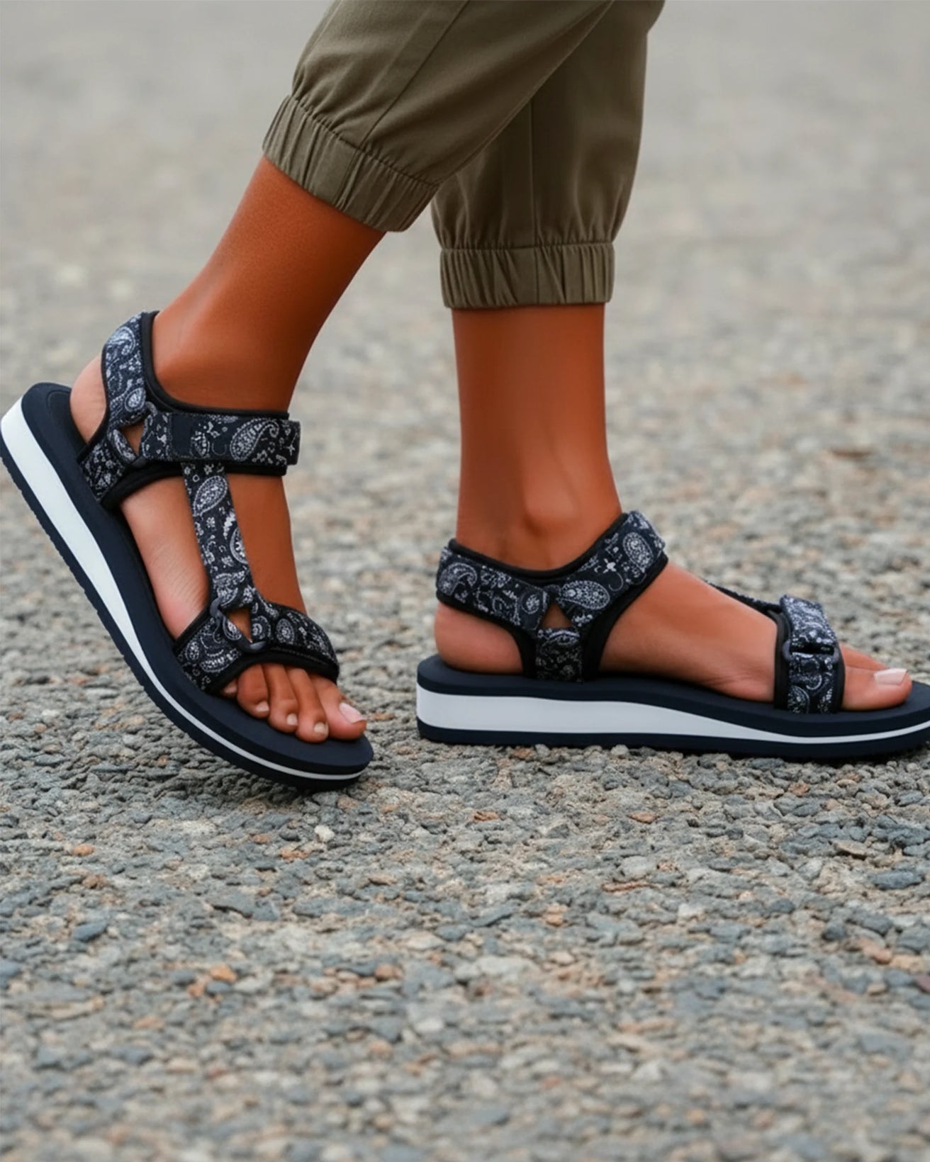 Sandalias Mujer sport tacón Marino