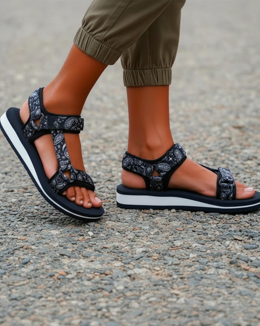 Sandalias Mujer sport tacón Marino - Isotoner