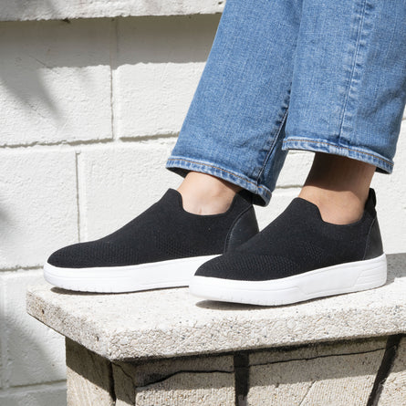 Tenis Mujer slip-on plataforma Negro - Isotoner