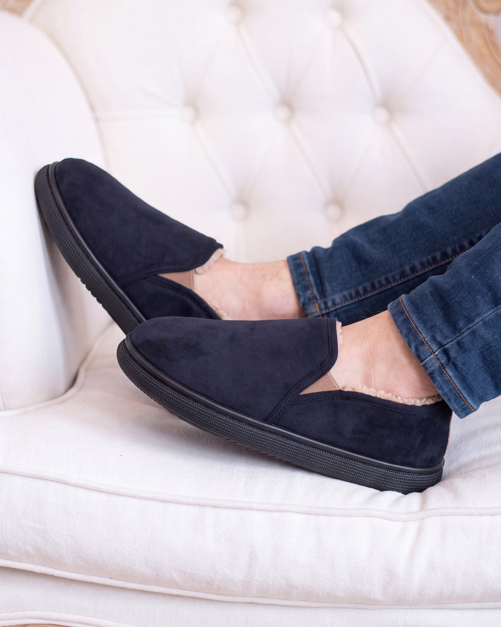 Zapatillas de casa Slippers BLOUP Hombre Negro - Isotoner
