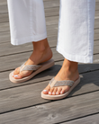 Chanclas Mujer tira ancha sofisticada Beige