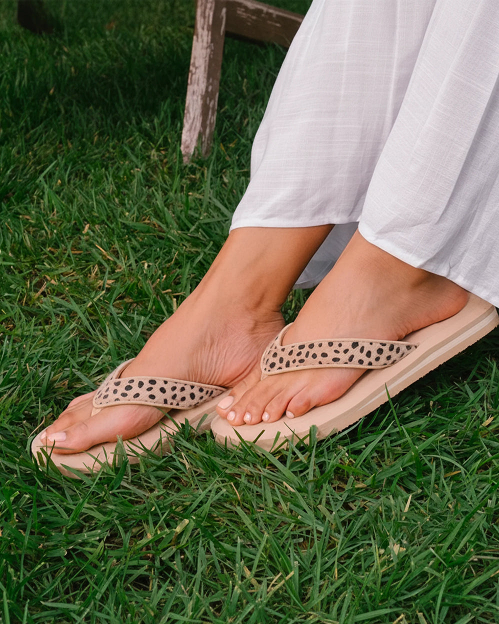 Chanclas Mujer yoga jungle Beige leopardo - Isotoner