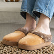 Zapatillas de casa Mujer tacón plataforma Camel