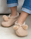 Calcetines-pantuflas Mujer Borlas