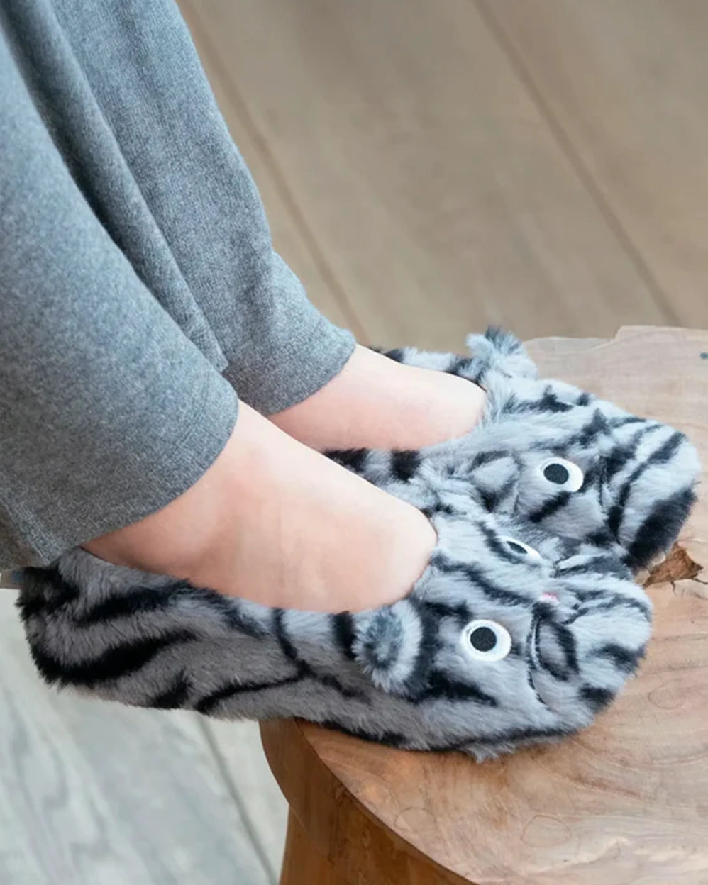 Zapatillas de casa bailarinas 3D Mujer Gato atigrado - Isotoner