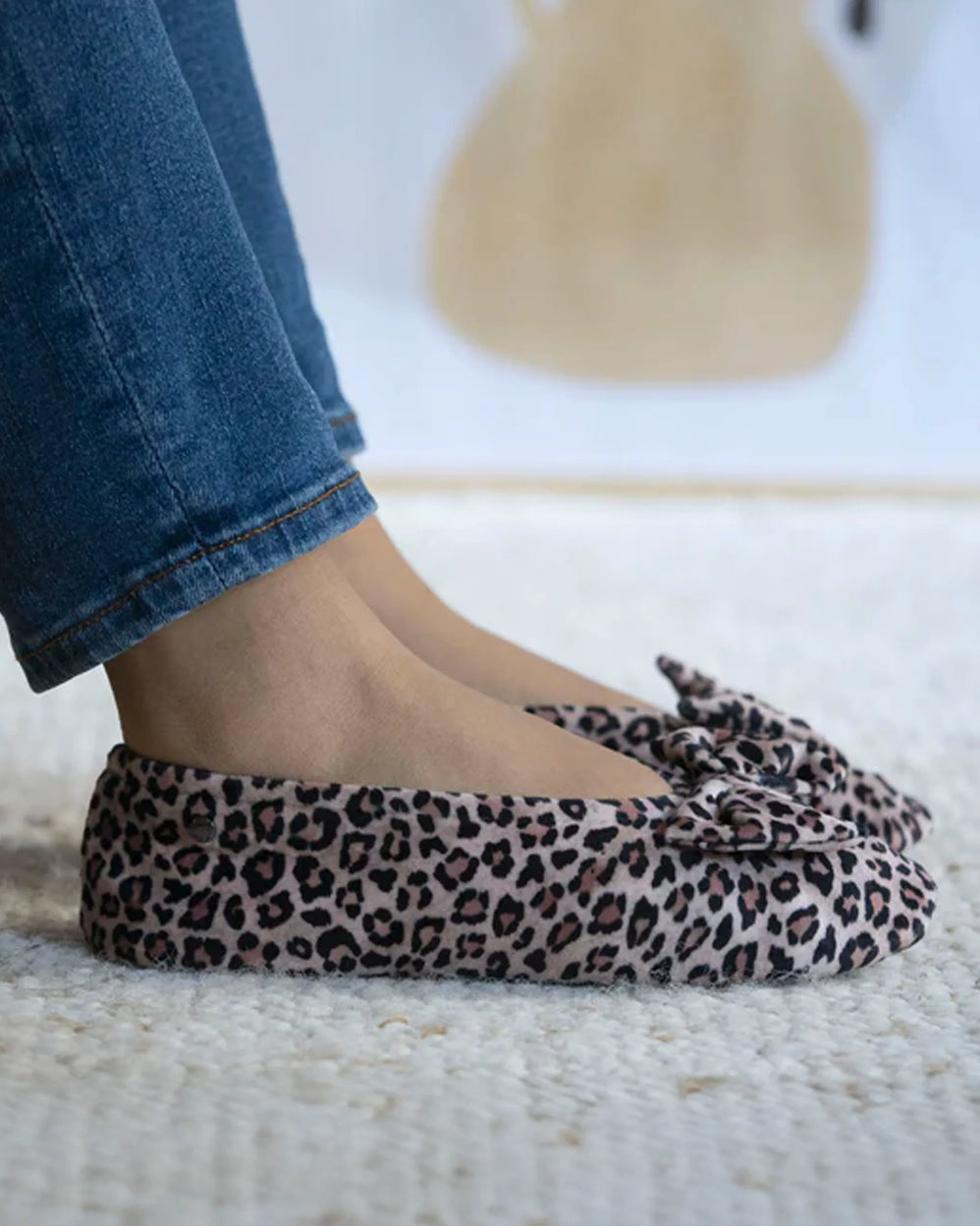 Zapatillas de casa bailarinas Mujer Gran Lazo Pantera - Isotoner