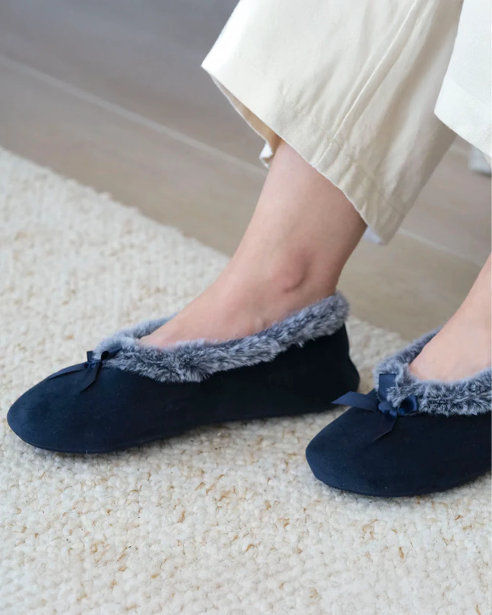 Zapatillas de casa bailarinas Mujer Marino - Isotoner